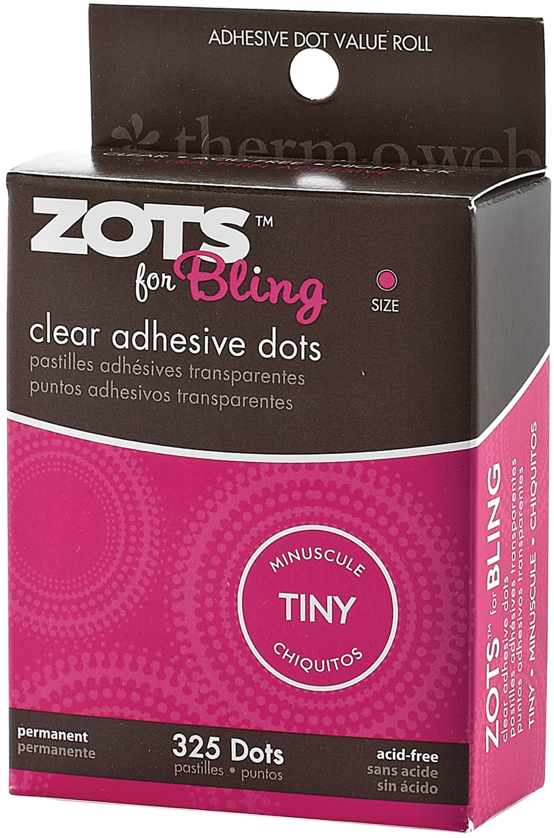 Thermoweb Zots Clear Adhesive Dots-Bling Tiny 1/8 325/Pkg